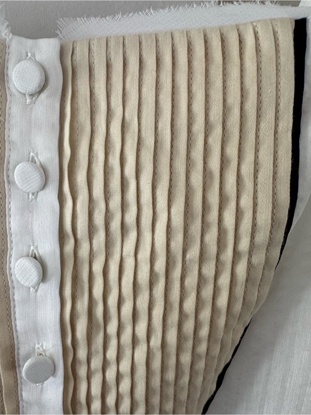 ZARA STUDIO COLLECTION WHITE SPAGHETTI STRAP A-LINE TUXEDO SUMMER BLOUSE SZ M - Picture 4 of 9
